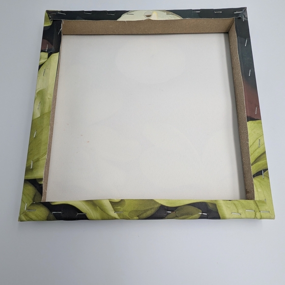 Floating Candle with Green Leaves Canvas Art - Picture 2 of 2